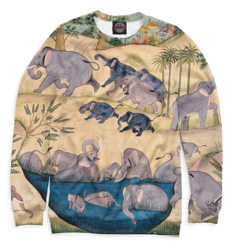 

Свитшоты Print Bar, Белый, Слоны