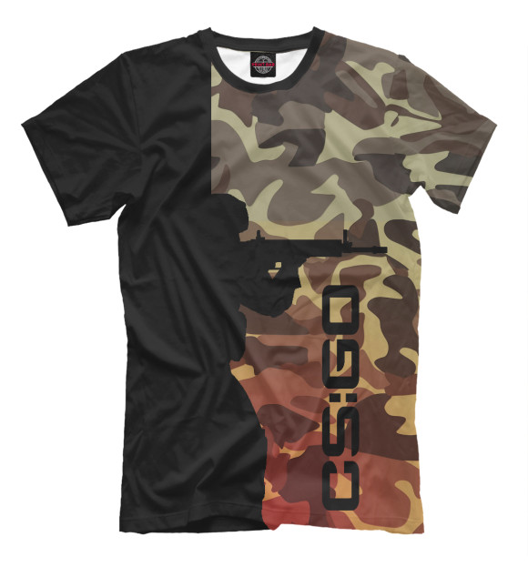 Мужская футболка с изображением CS:GO цвета Черный
