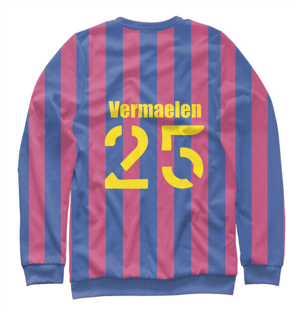Мужской свитшот с изображением FC Barcelona Vermaelen  25 цвета Белый
