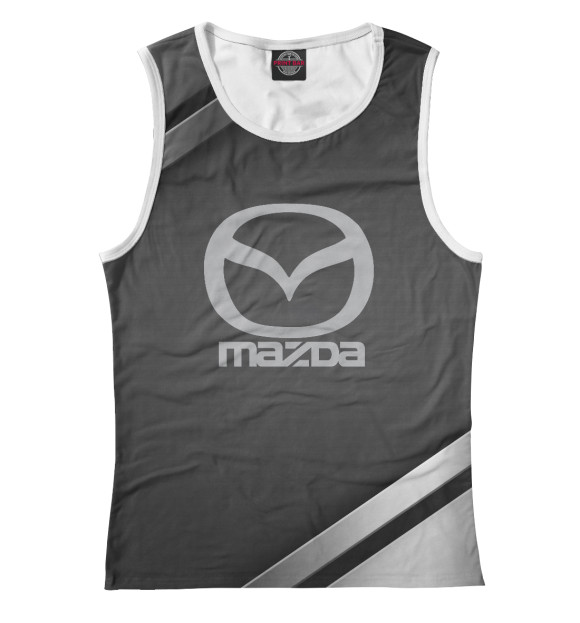 Майка для девочки с изображением Mazda цвета Белый