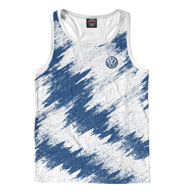 Мужская майка-борцовка с изображением Volkswagen цвета Белый