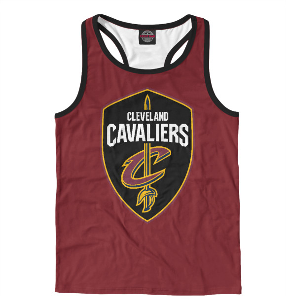 Мужская майка-борцовка с изображением Cleveland Cavaliers цвета Белый