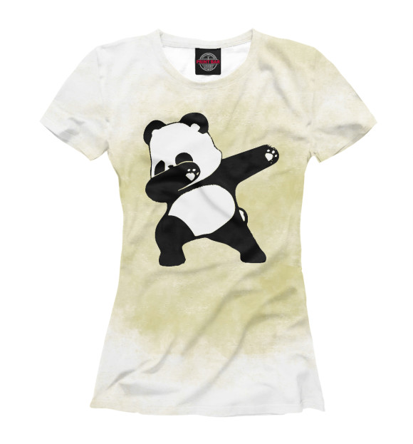 Футболка для девочек с изображением Dabbing Panda цвета Белый