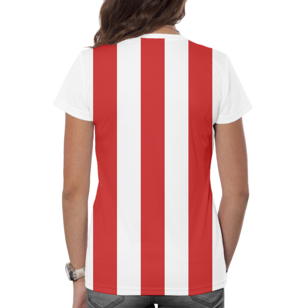 Женская футболка с изображением Црвена Звезда цвета Белый