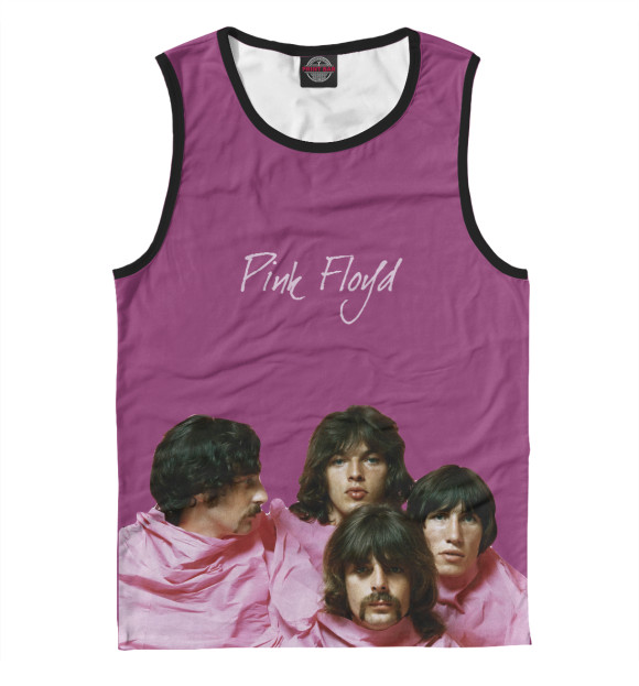 Мужская майка с притом Pink Floyd цвета Белый Мужская майка с изображением Pink Floyd цвета Белый