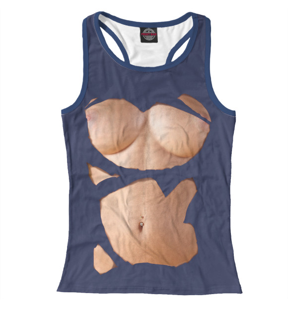 Женская майка-борцовка с изображением Прорыв цвета Белый