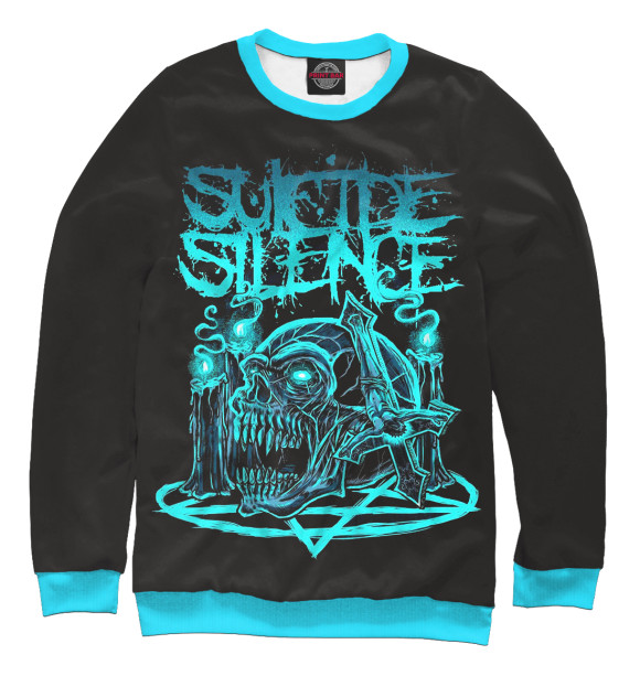Свитшот для девочек с изображением Suicide Silence цвета Белый