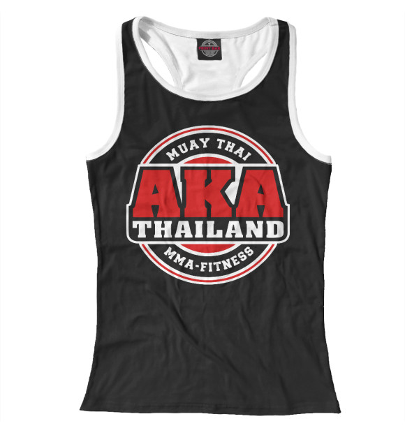Женская майка-борцовка с изображением AKA Тайланд цвета Белый
