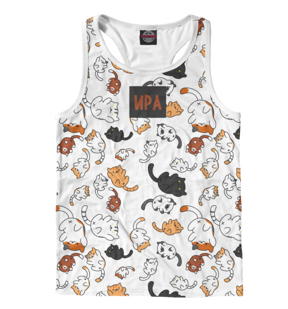 Мужская майка-борцовка с изображением Ира цвета Белый