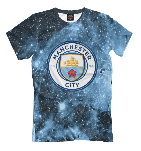 Мужская футболка с изображением Manchester City Cosmos цвета Молочно-белый
