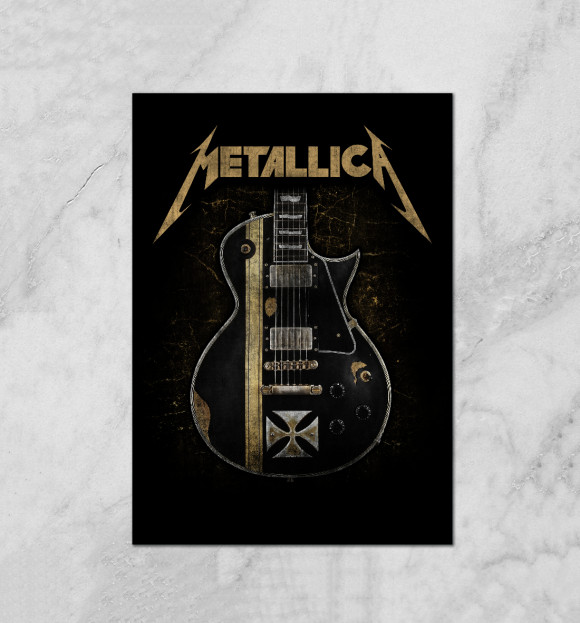 Плакат с изображением Metallica цвета Белый