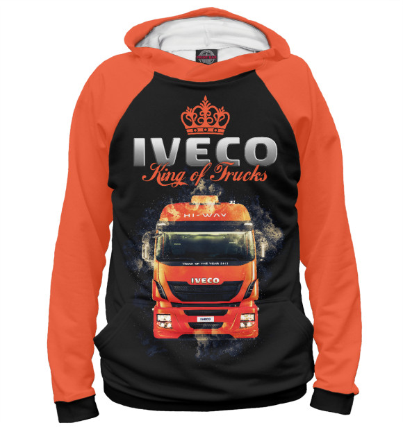 Худи для мальчика с изображением IVECO - король грузовиков цвета Белый