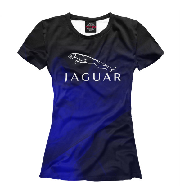 Женская футболка с изображением Jaguar | Ягуар цвета Белый