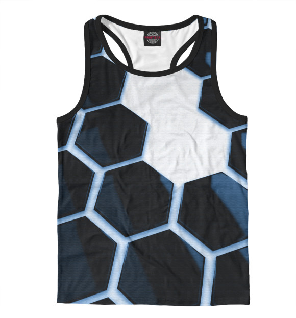 Мужская майка-борцовка с изображением Броня цвета Белый