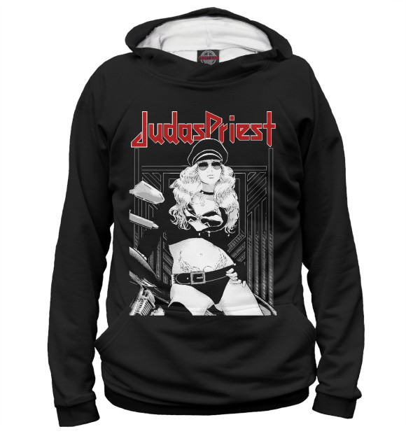 Мужское худи с изображением Judas Priest цвета Белый