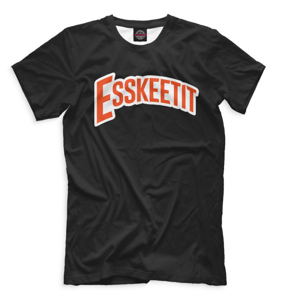 Мужская футболка с изображением ESSKEETIT цвета Черный