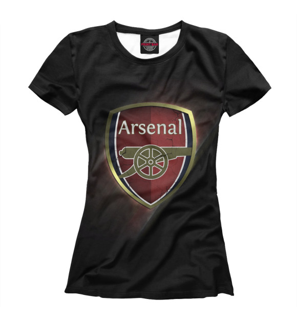 Женская футболка с изображением FC Arsenal цвета Белый