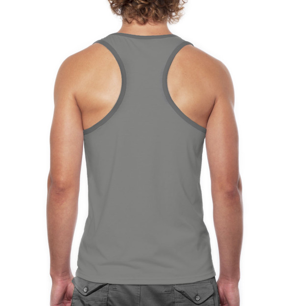 Мужская майка-борцовка с изображением Пауэрлифтинг цвета Белый