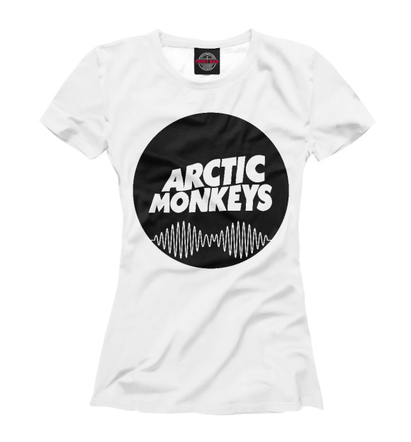 Женская футболка с изображением Arctic Monkeys цвета Белый