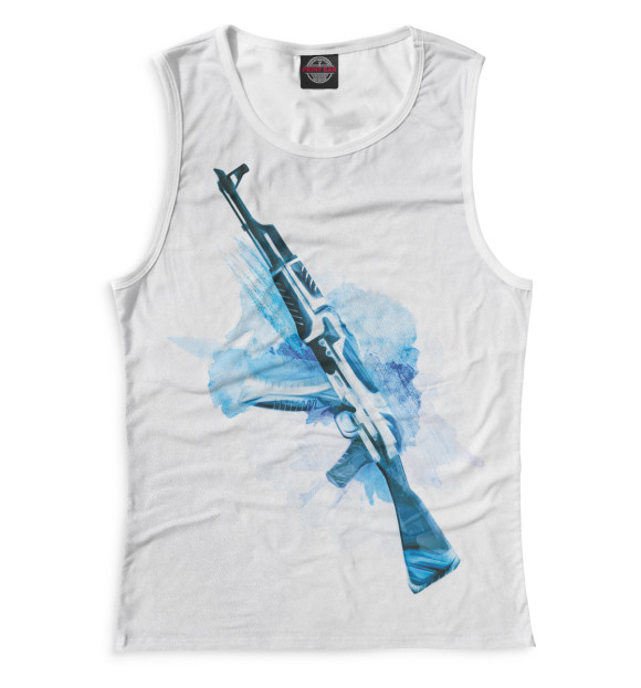 Майка для девочки с изображением AK-47 | Vulcan цвета Белый