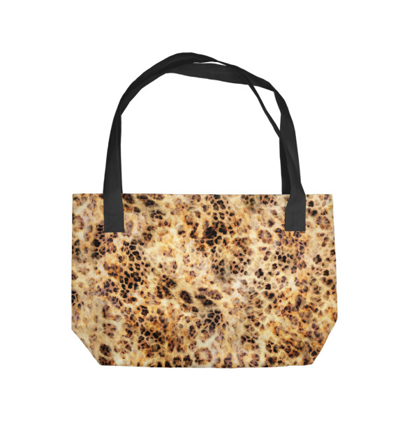 Пляжная сумка с изображением Leopard Abstraction цвета 