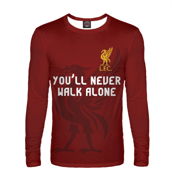 Мужской лонгслив с изображением You'll Never Walk Alone цвета Белый