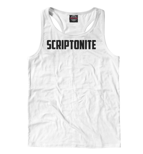 Мужская майка-борцовка с изображением Скриптонит цвета Белый