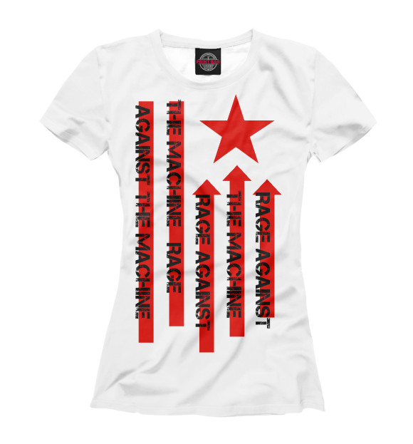 Футболка для девочек с изображением Rage Against the Machine цвета Белый