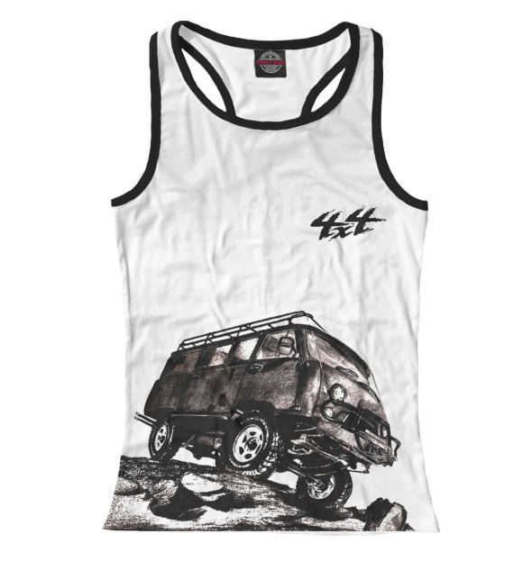 Женская майка-борцовка с изображением Буханка цвета Белый