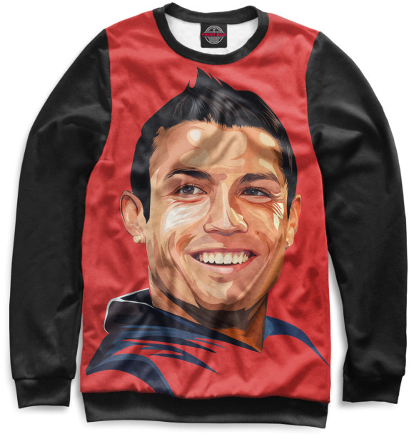 Мужской свитшот с изображением Криштиану Роналду цвета Белый