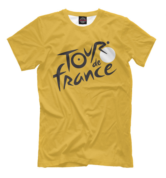 Мужская футболка с изображением Tour De France цвета Белый