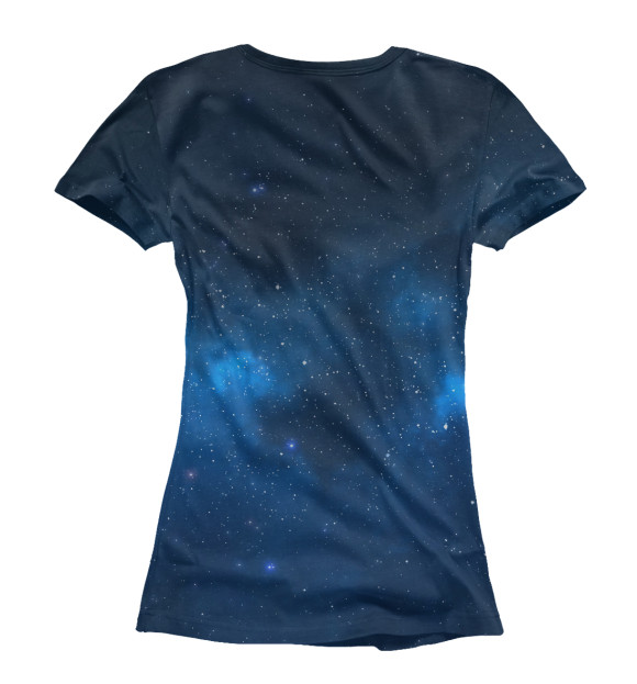 Женская футболка с изображением Космическая музыка цвета Белый