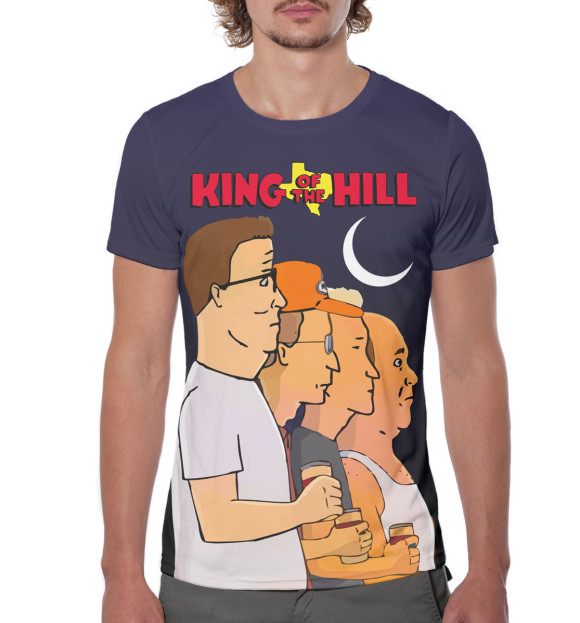 Мужская футболка с изображением King of the Hill цвета Белый