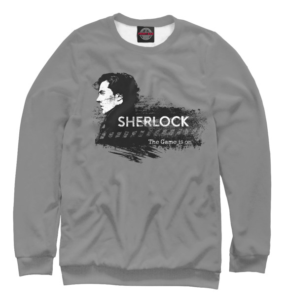 Свитшот для мальчиков с изображением Sherlock цвета Белый