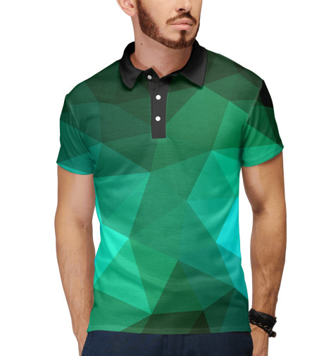 

Поло Print Bar, Белый, Polygonal