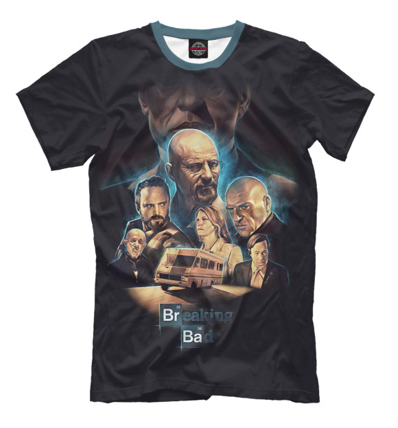 Мужская футболка с изображением Breaking Bad Stories цвета Черный