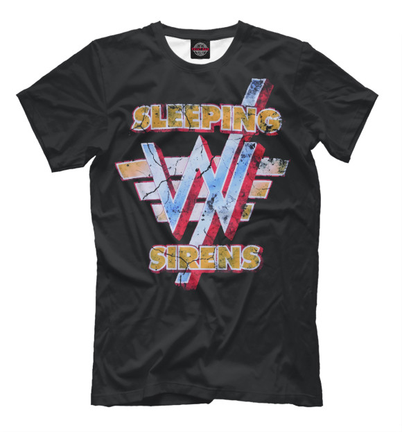 Футболка для мальчиков с изображением Sleeping with sirens цвета Черный