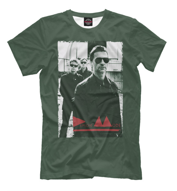 Мужская футболка с изображением Depeche Mode цвета Серый