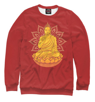  Золотой Будда на лотосе с мандалой