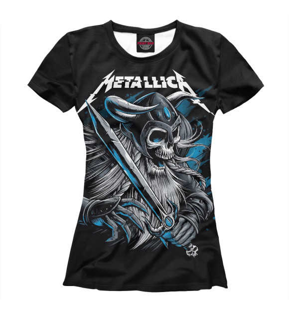 Футболка для девочек с изображением Metallica цвета Белый