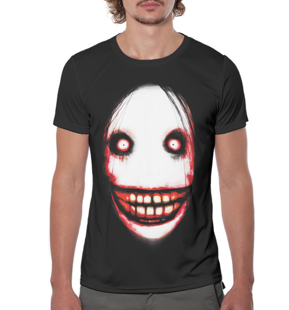 Мужская футболка с изображением Хоррор цвета Белый