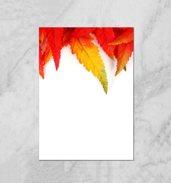 Плакат с изображением Осень цвета Белый