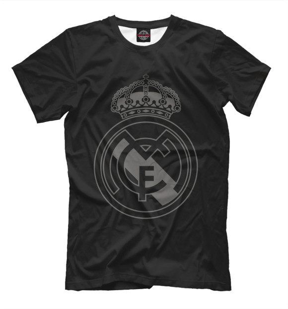 Футболка для мальчиков с изображением FC Real Black Logo цвета Черный