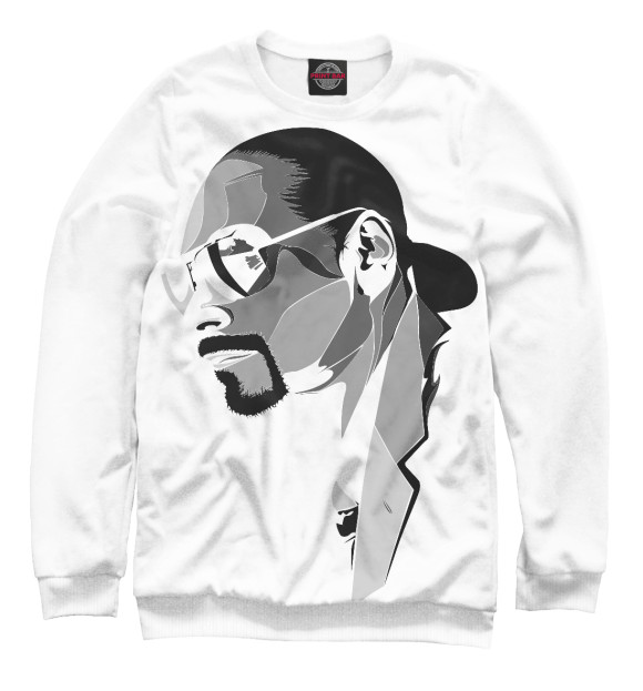 Мужской свитшот с изображением Snoop Dogg цвета Белый