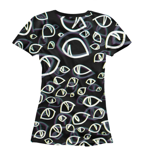 Женская футболка с изображением Глаза цвета Белый