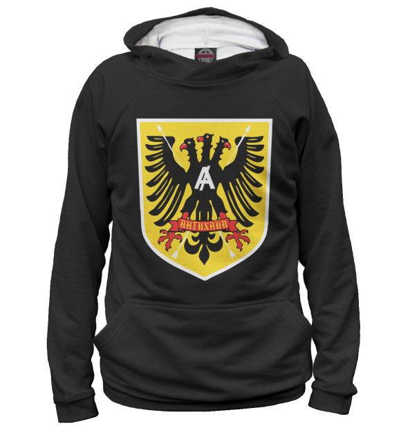 Женское худи с изображением Антихайп цвета Белый