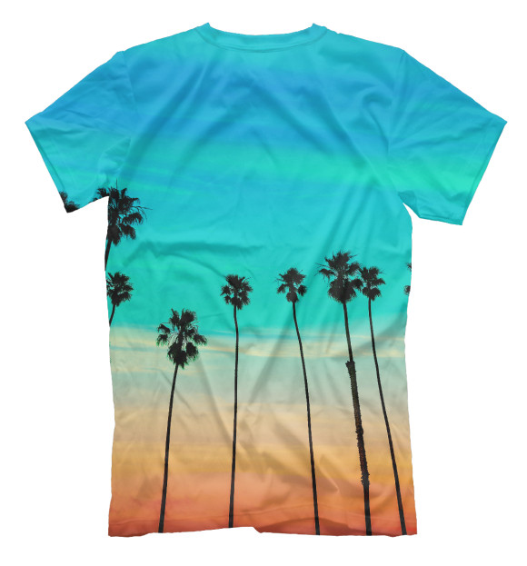 Мужская футболка с изображением California цвета Белый