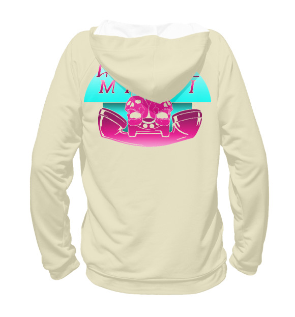 Женское худи с изображением Hotline Miami цвета Белый