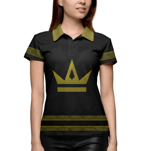 

Поло Print Bar, Белый, Crown black