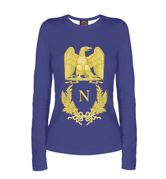 Женский лонгслив с изображением Орел императора цвета Белый